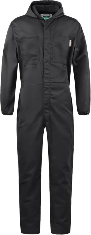 Men's Long Sleeve Zip-Front Coverall Lightweight Work Coveralls Mechanic Overall Jumpsuit with Hood