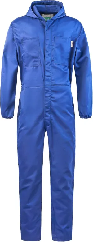 Men's Long Sleeve Zip-Front Coverall Lightweight Work Coveralls Mechanic Overall Jumpsuit with Hood