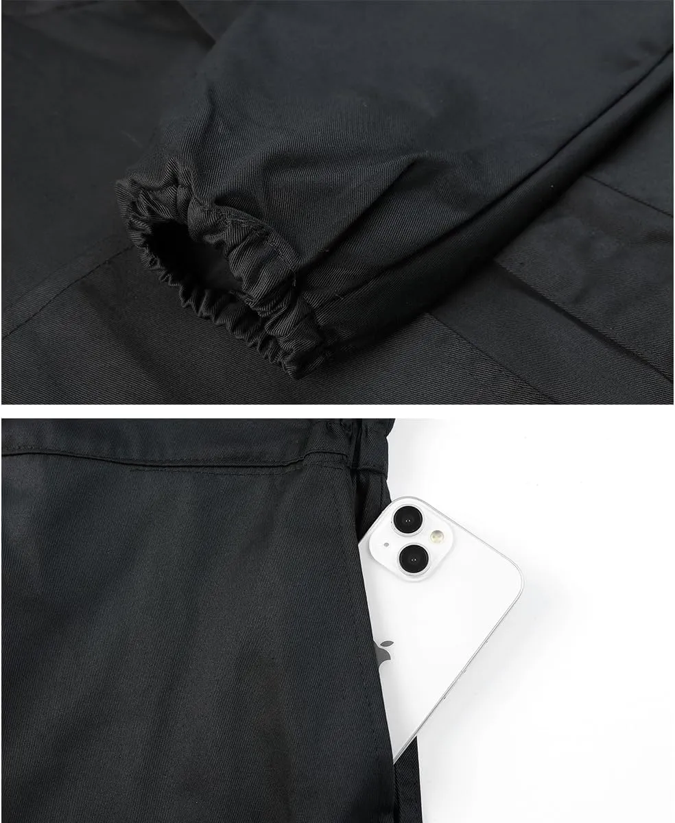 Men's Long Sleeve Zip-Front Coverall Lightweight Work Coveralls Mechanic Overall Jumpsuit with Hood
