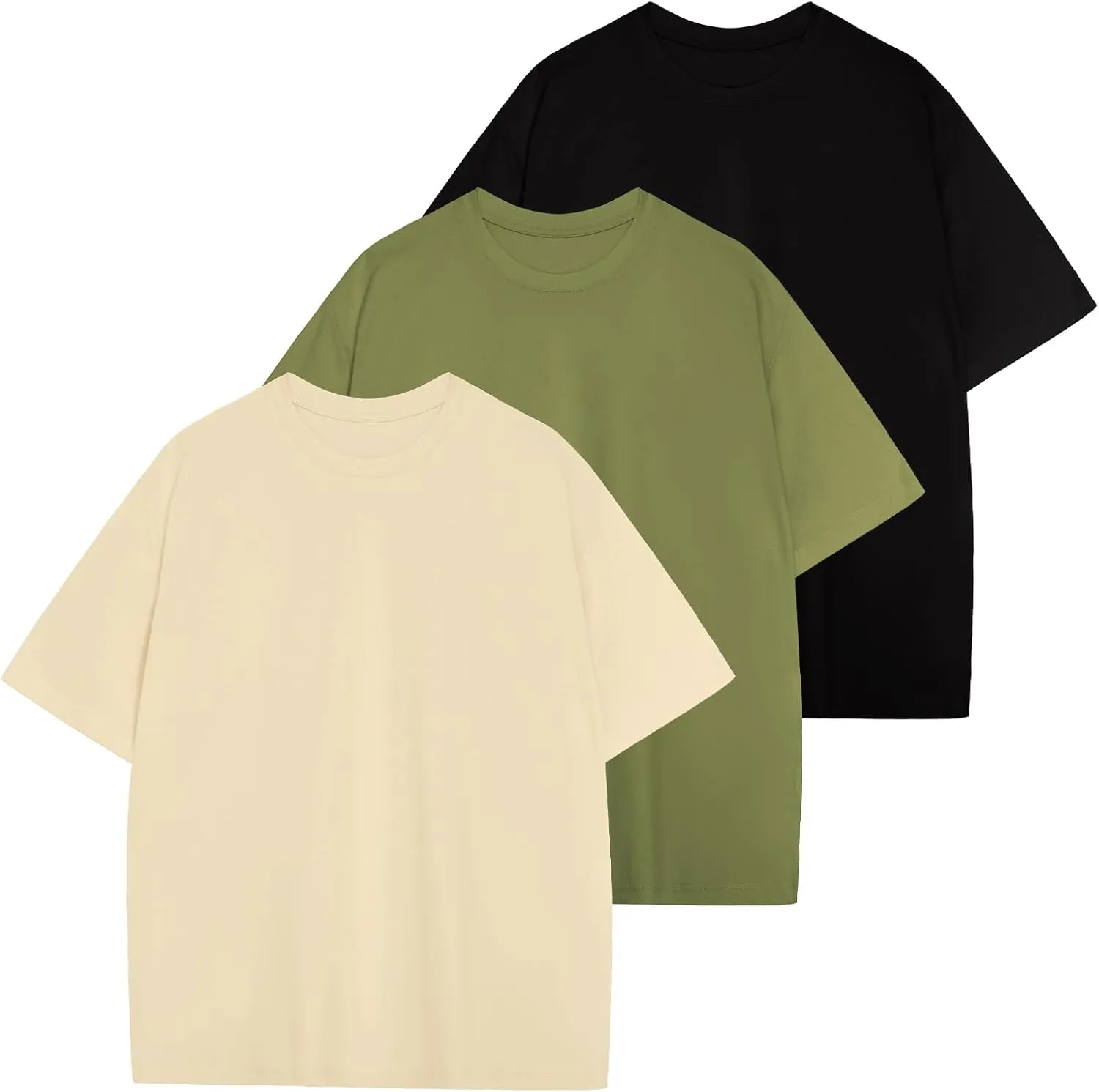 Men's Oversized T Shirts Lightweight Cooling Soft T-Shirt Short Sleeve Slick Casual Basic Crewneck Tee Shirt