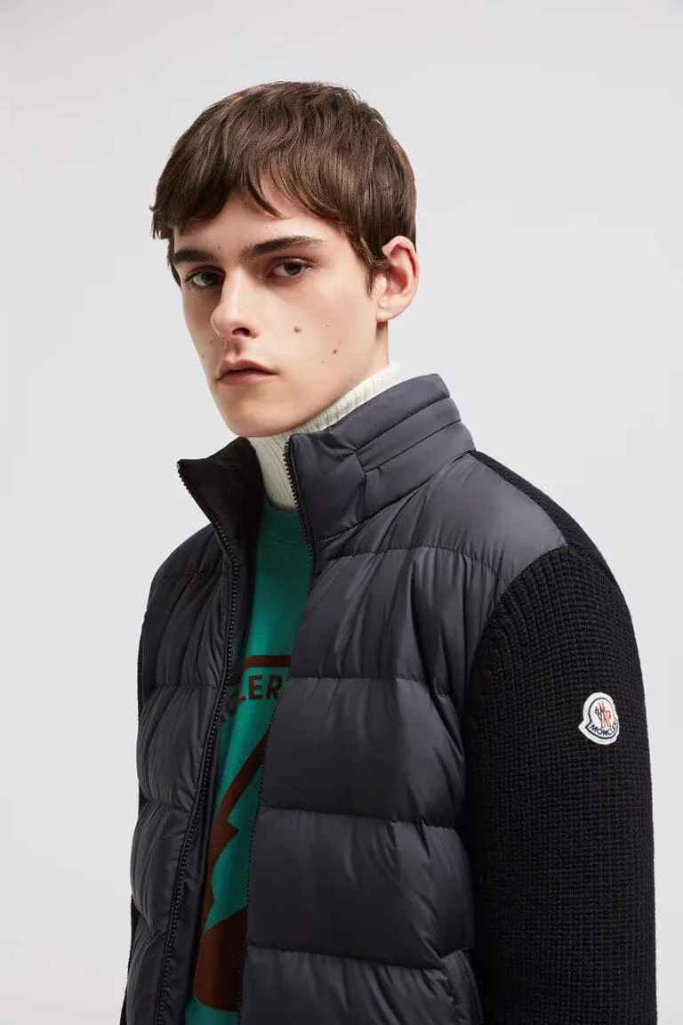 Men's Padded Wool Zip-Up Hoodie