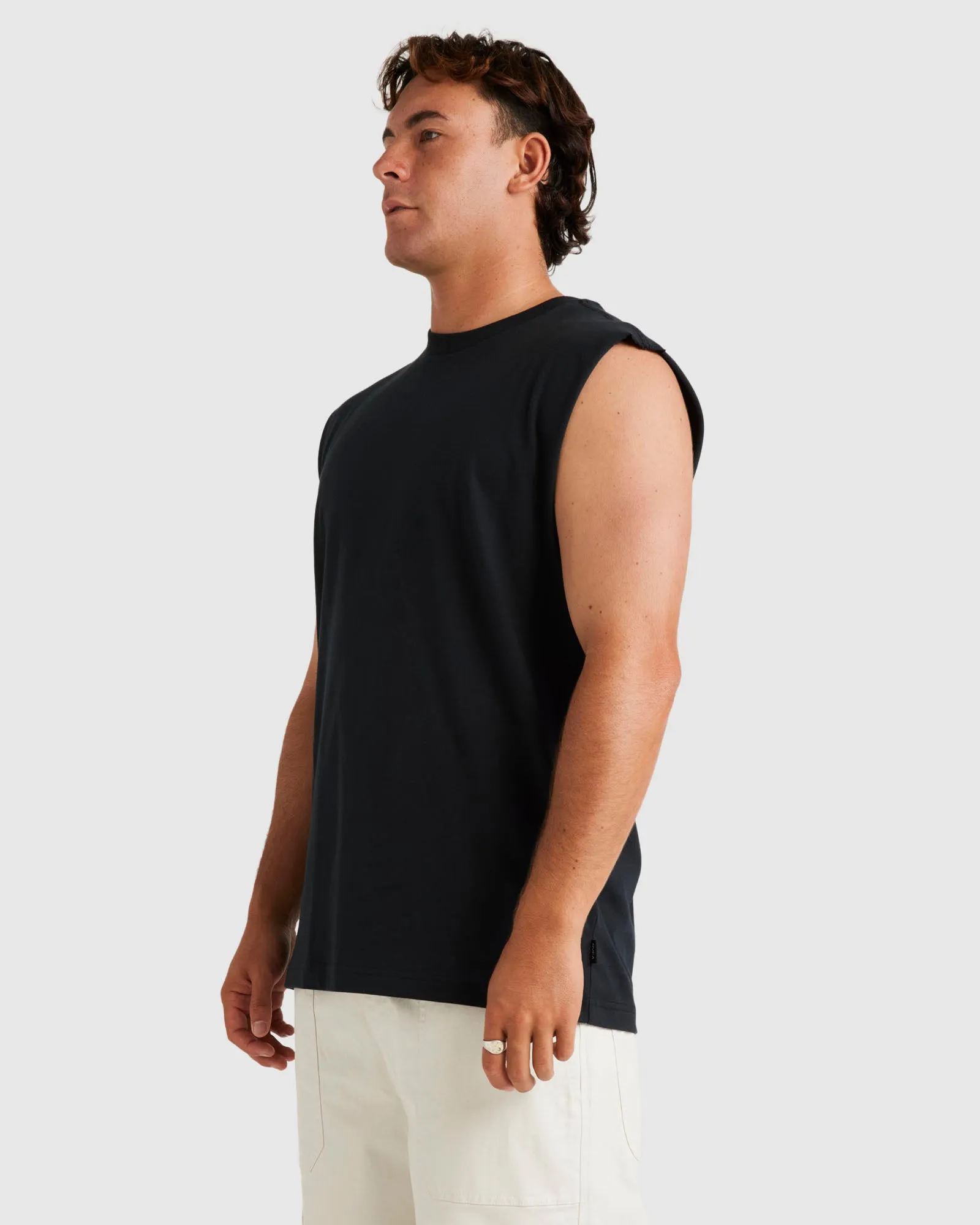 Mens RVCA Basic Muscle Shirts