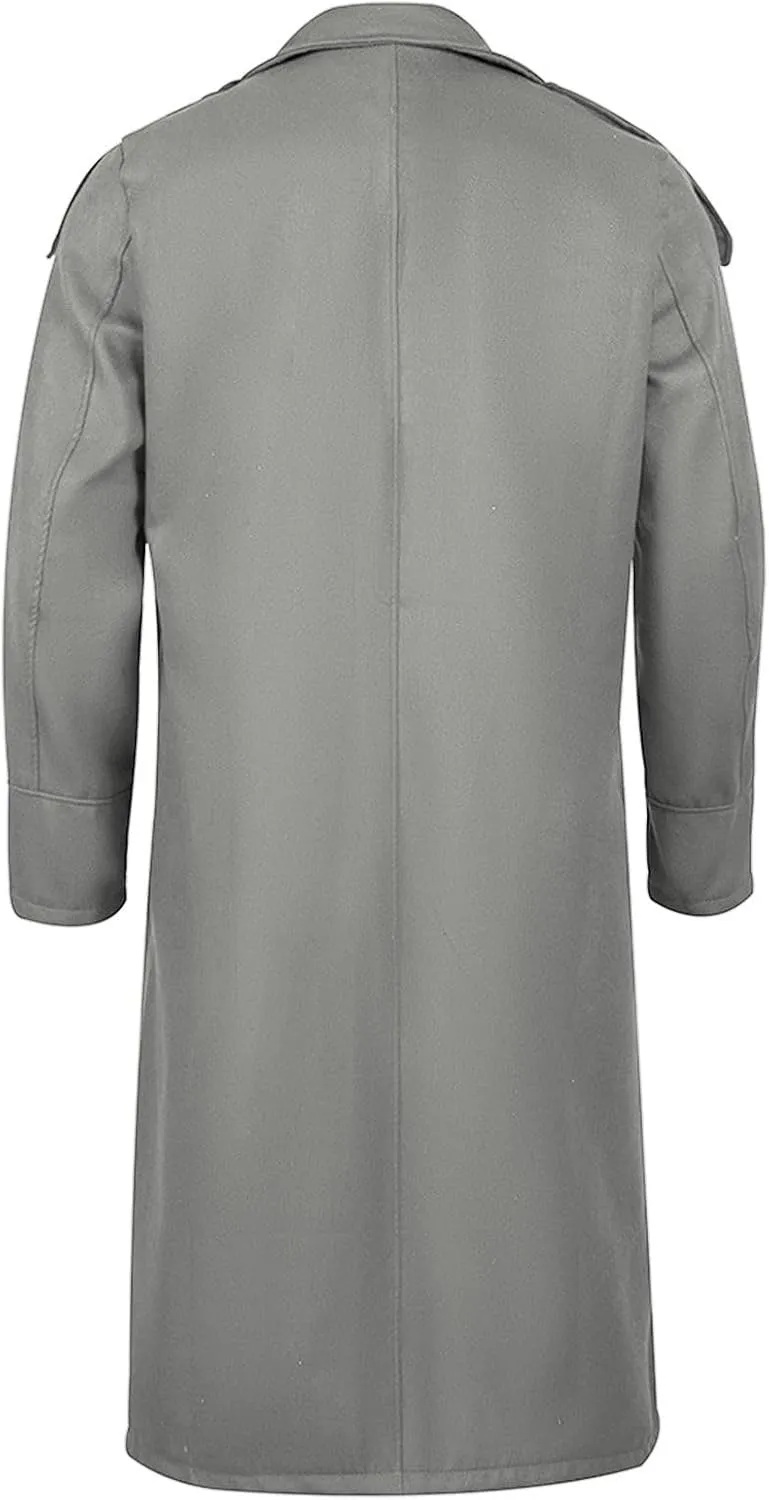 Men's Single Breasted Warm Peacoat Trench Winter Classic Overcoat with Pockets