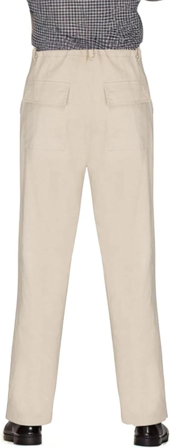 Men's Solid Color Linen Outdoor Pants Loose Casual Drawstring Long Leg Pants 2025
