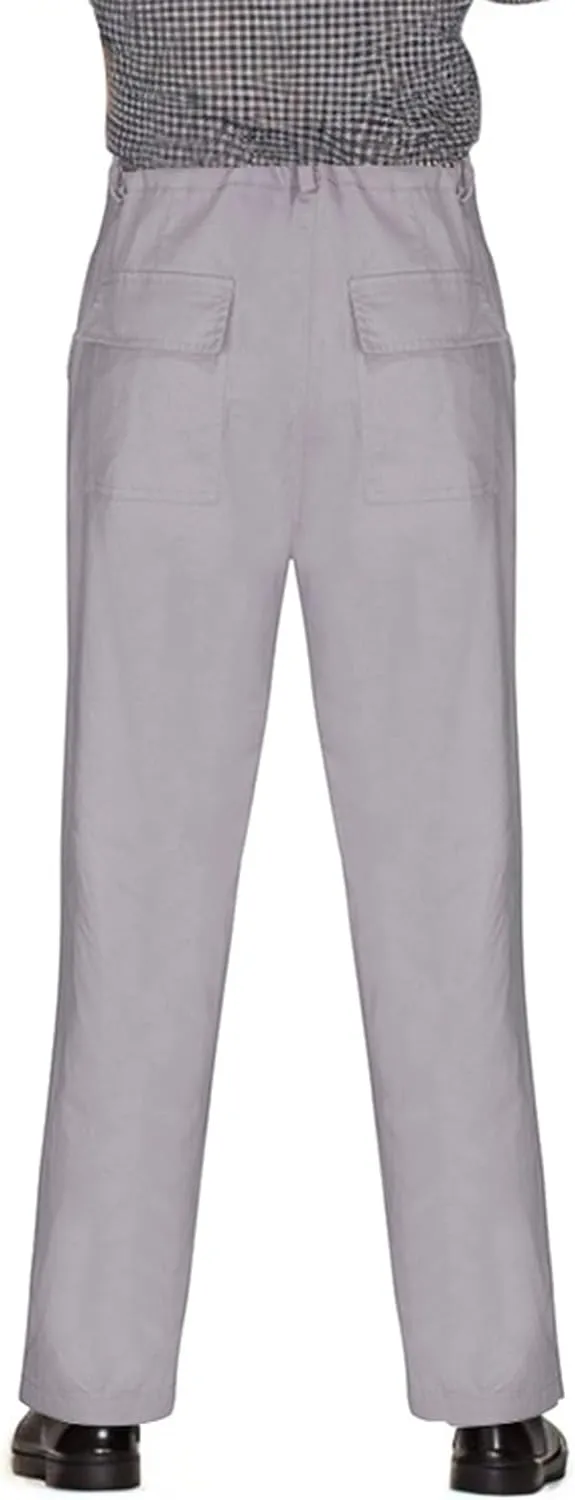 Men's Solid Color Linen Outdoor Pants Loose Casual Drawstring Long Leg Pants 2025