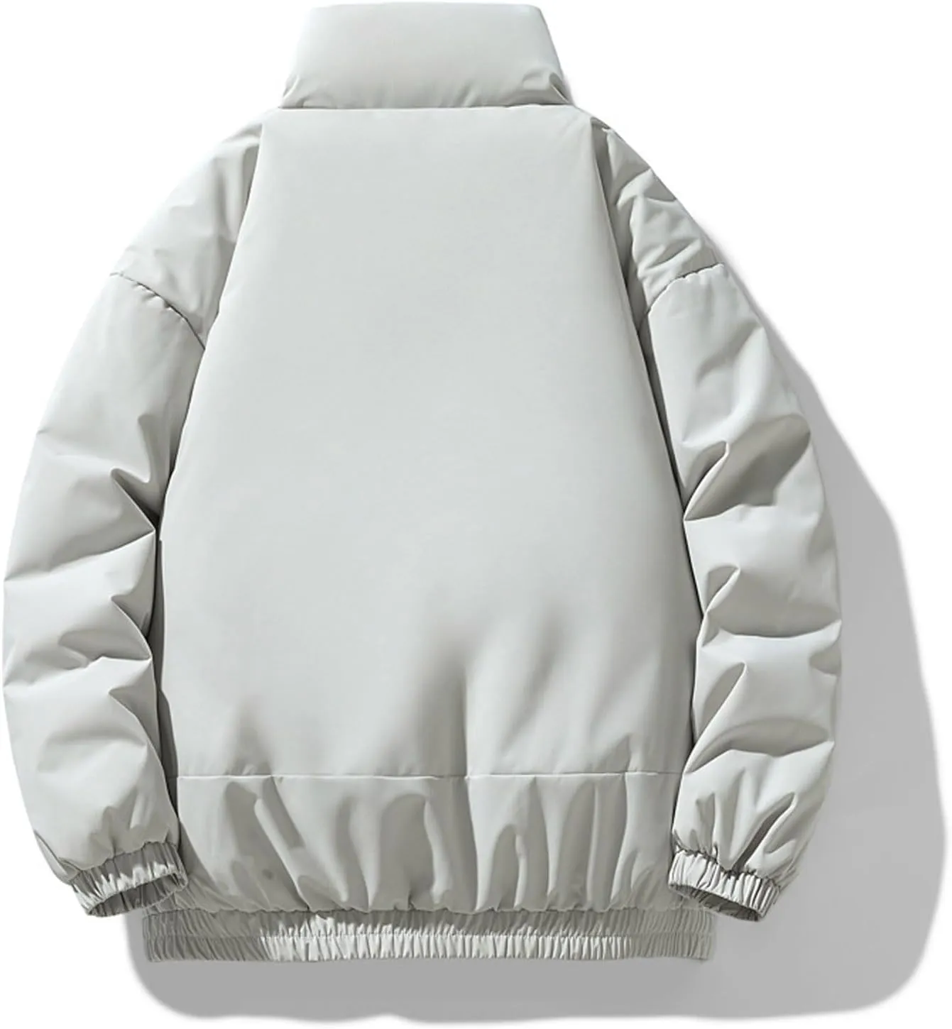 Men's Stand Collar Puffer Jacket Down Winter Coats Cotton Padded Waterproof Outerwear with Pockets