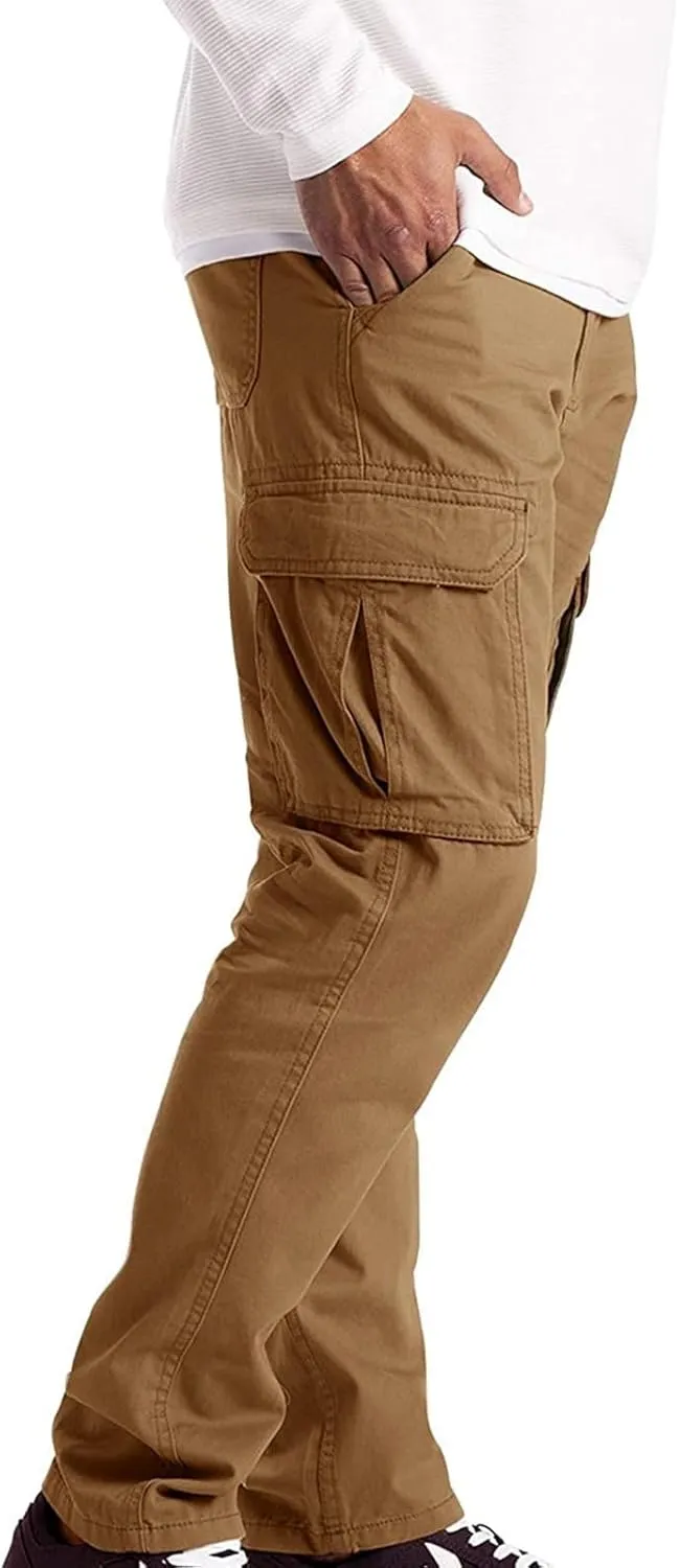 Men's Summer Multi-Pocket Cargo Pants Loose Straight Leg Pants