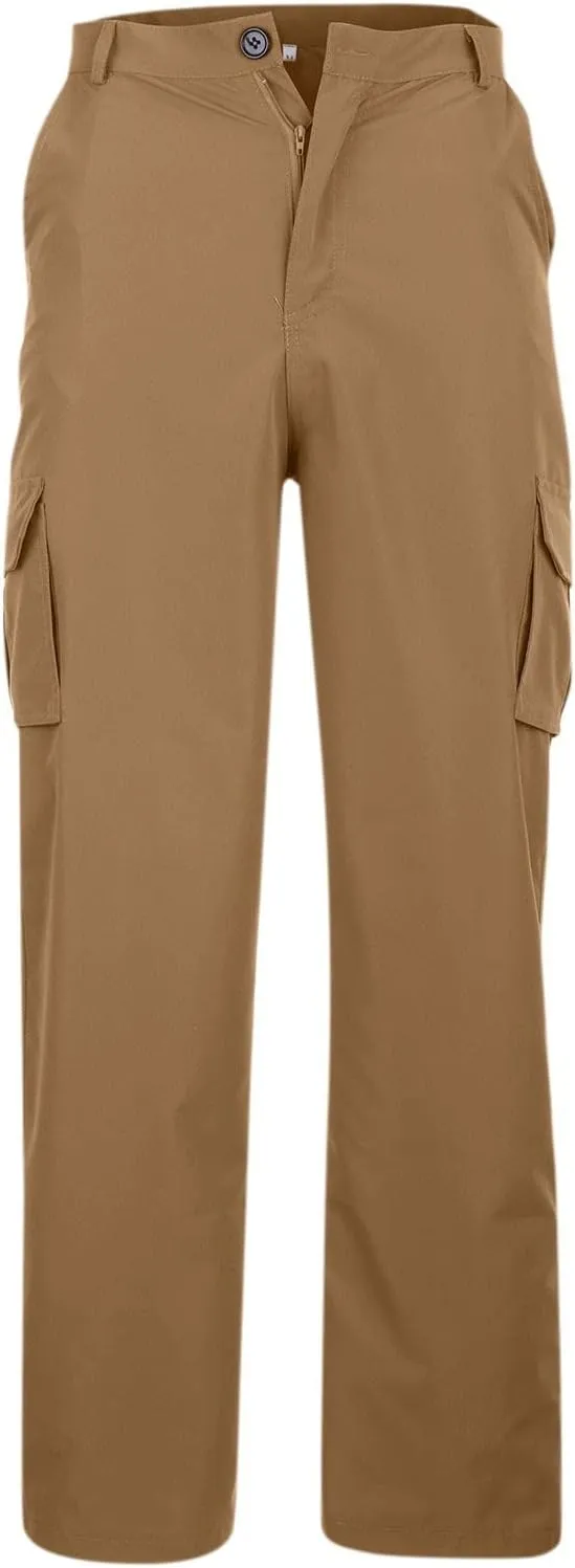 Men's Summer Multi-Pocket Cargo Pants Loose Straight Leg Pants