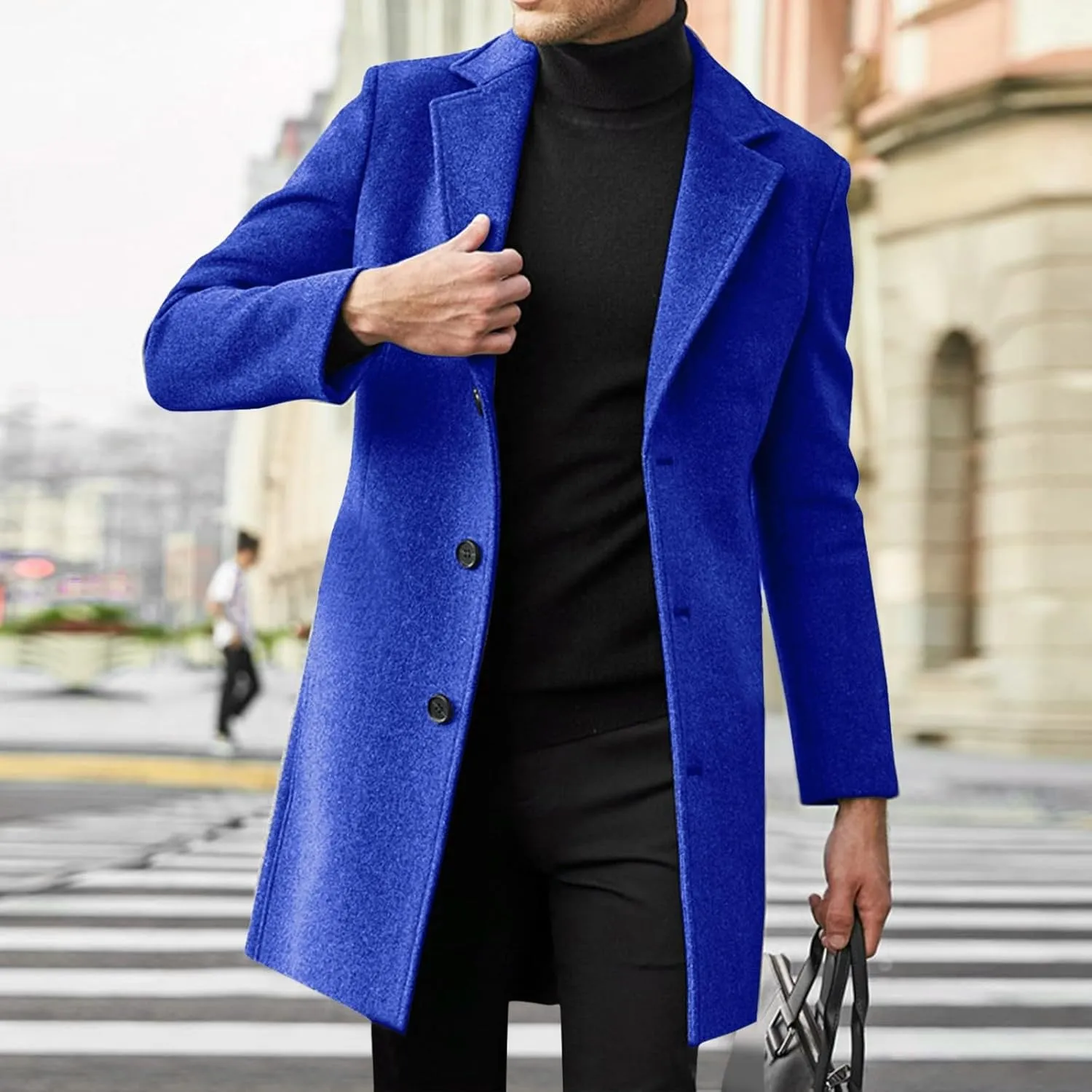 Mens T Shirts Winter Coat Lapel Collar Long Sleeve Padded Leather Jacket Vintage Thicken Coat Sheepskin Jacket Long