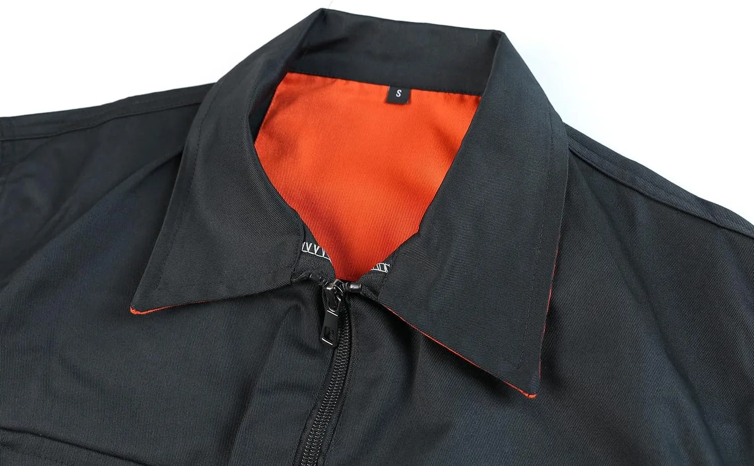 Mens Work Coveralls Long Sleeve Workwear Overalls Utility Zip-Front Coverall with Multi Pockets
