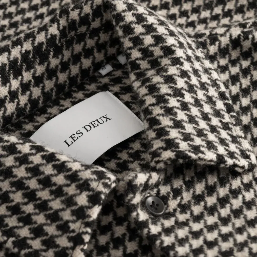Milian Houndstooth Overshirt (Light Desert Sand   Black)