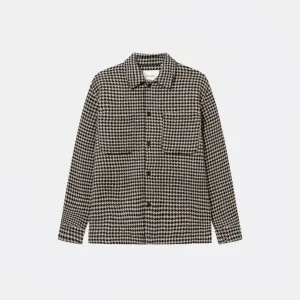 Milian Houndstooth Overshirt (Light Desert Sand   Black)