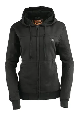 Milwaukee Performance-MPL2713SET-Women Black Zipper Front Heated Hoodie w/ Front & Back Heating Elements and portable battery pack included