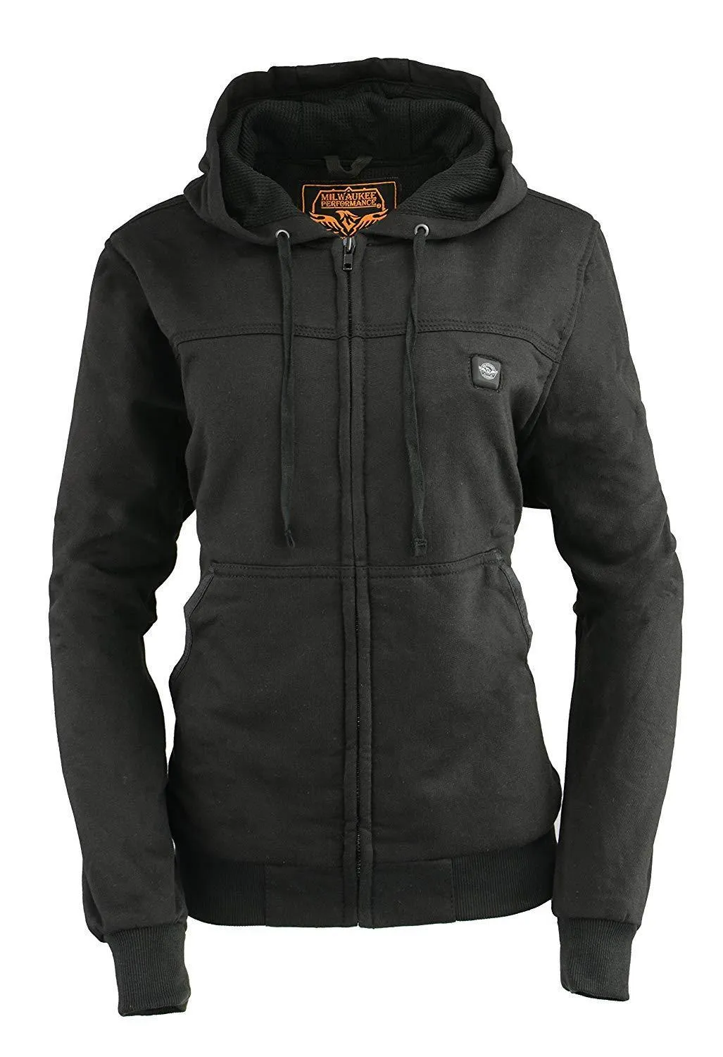 Milwaukee Performance-MPL2713SET-Women Black Zipper Front Heated Hoodie w/ Front & Back Heating Elements and portable battery pack included