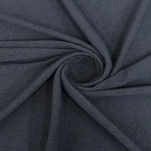 Navy Blue Stripe Hacci Sweat Knit Fabric