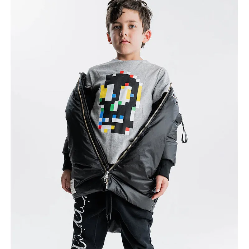 NUNUNU Pixel Skull Shirt