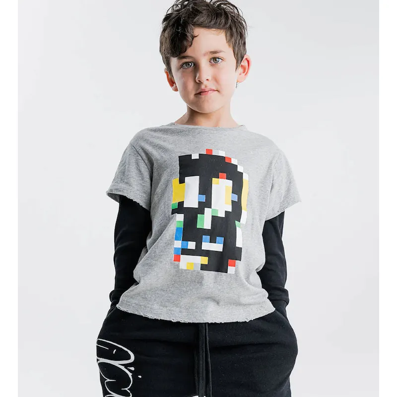 NUNUNU Pixel Skull Shirt