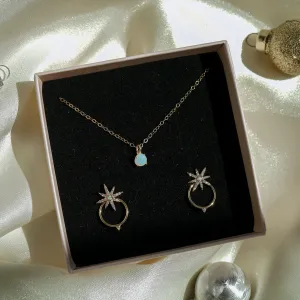 Opal Lover's Necklace and Earrings Set