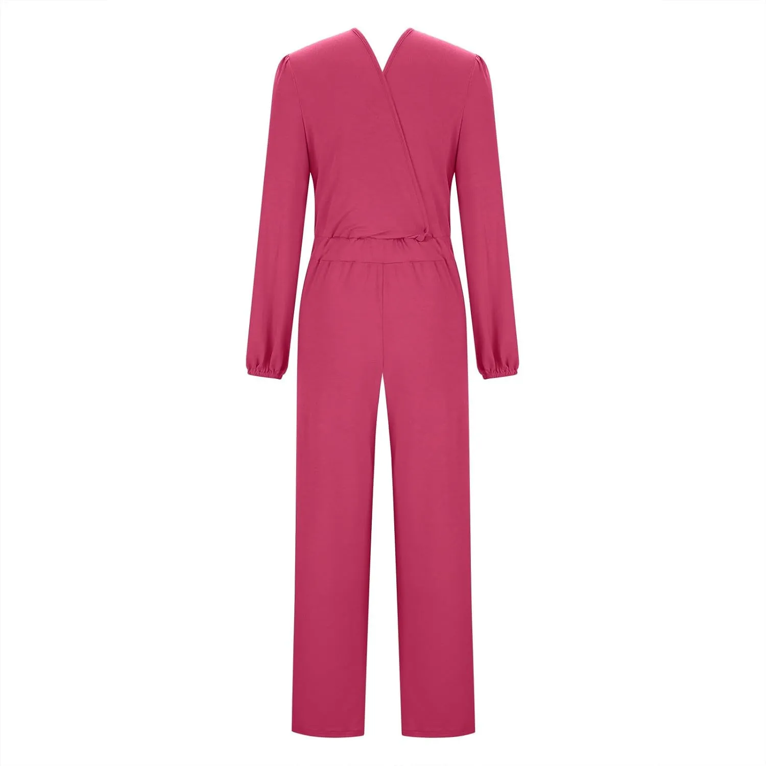 Pants for Women Summer Fall Loose Fit Pleated Flare Wide Leg Coveralls Pants One Piece Women 2025