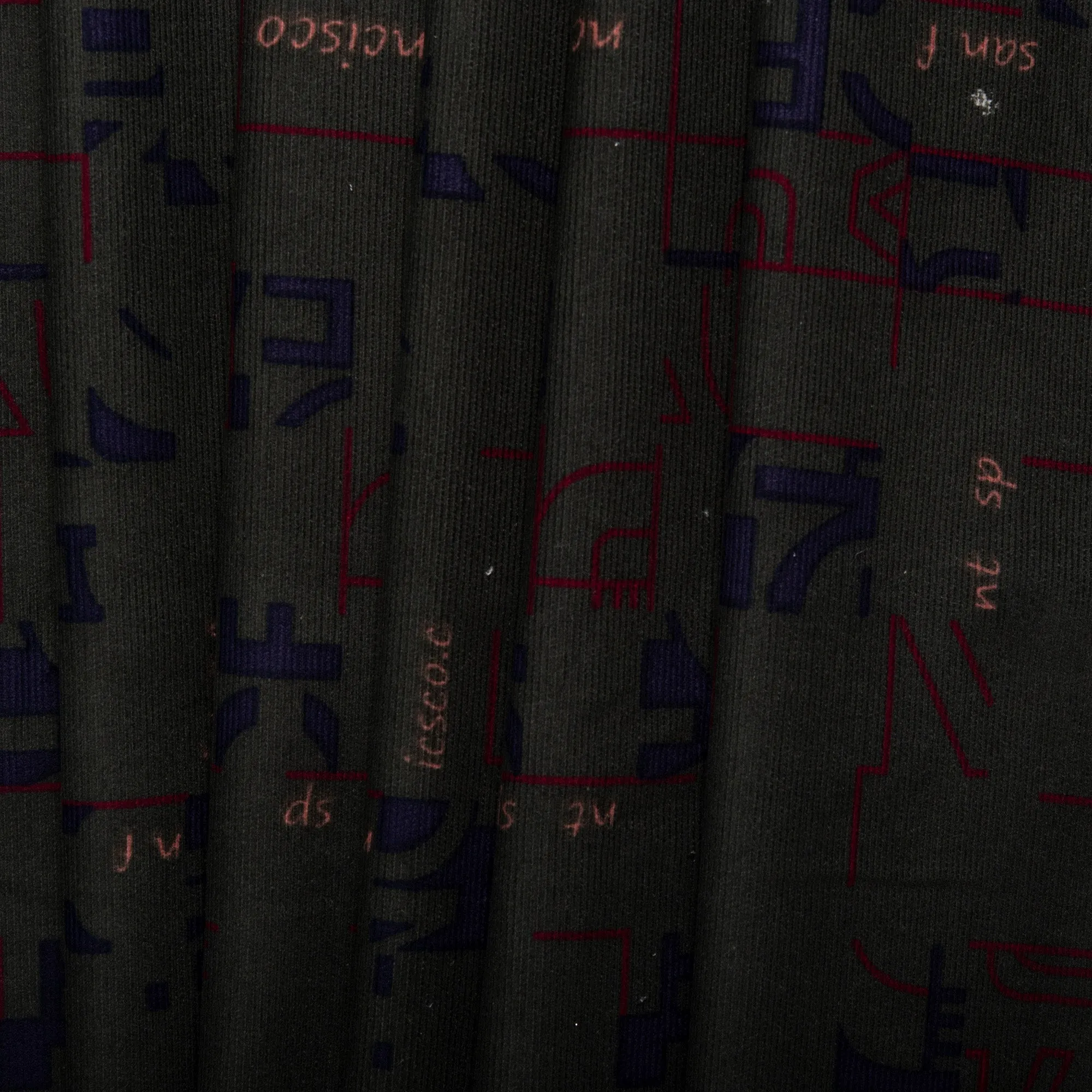 Printed Corduroy - BOHEMIAN - Writing - Green
