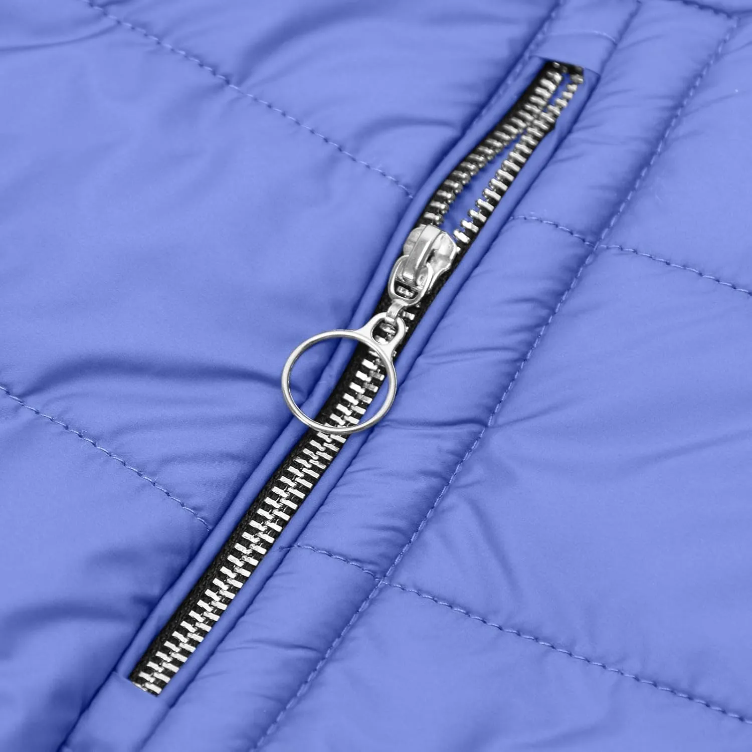 Quilted Jackets for Women Long Thickened Down Alternative Warm Puffer Jacket Water Resistant Parka with Zip Pockets