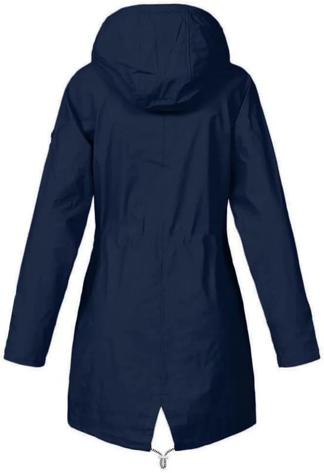 Rain Coats for Women Waterproof with Hood Thickened Fleece Lined Raincoat Casual Solid Lightweight Rain Coats