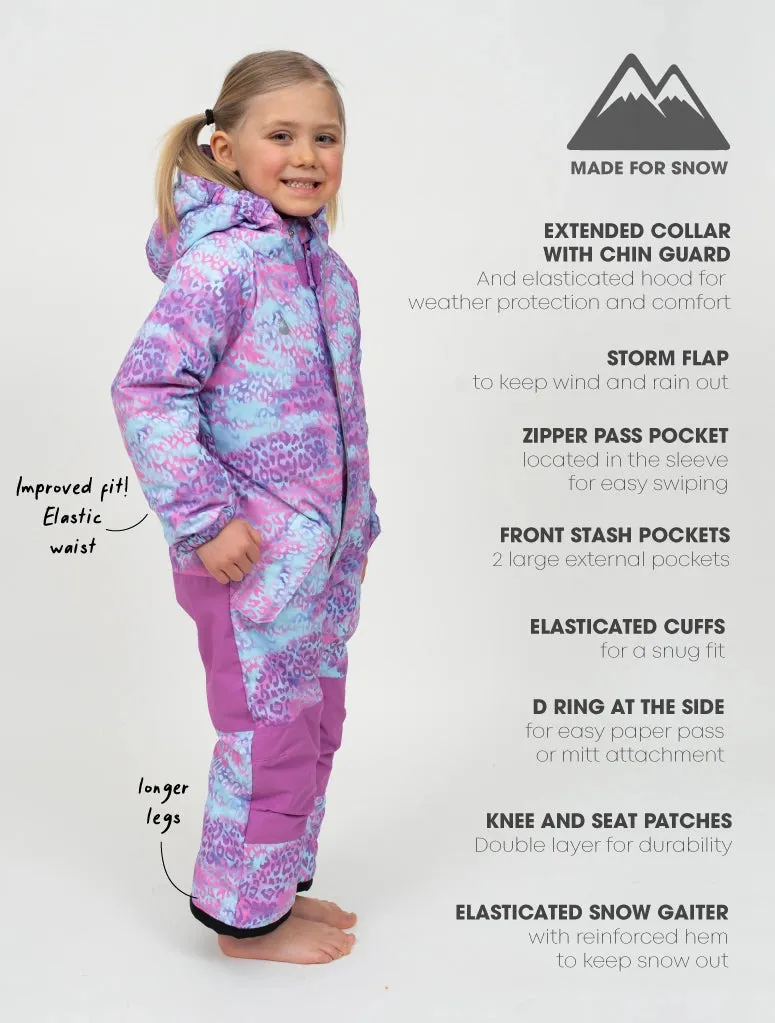 Rainbow Leopard Snowrider One Piece Snowsuit