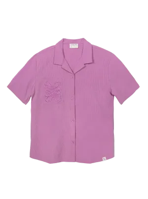 Resort Shirt (Seersucker Bow Guava)