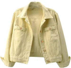 Retro Denim Jacket, Spring and Autumn Loose Casual Top for Women
