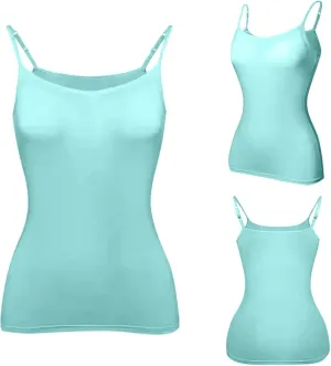 Sales Today Clearance Camisoles for Women for Under Clothes Built in Bra Tank Tops for Women Spaghetti Strap Padded Camisole Plus Size Sports Bras Tank Tops Shelf Bra Camis
