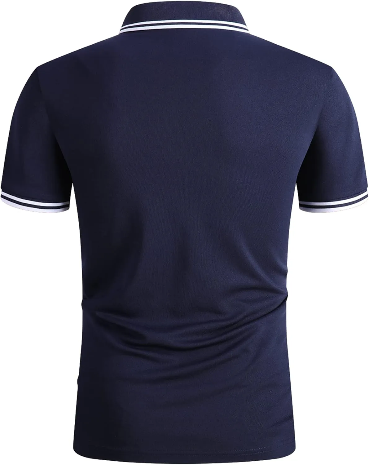 SECOOD Men's Polo Shirt Moisture Wicking Summer Short Sleeve Tennis Golf Shirts Casual Stylish