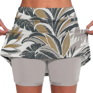 Skorts for Women High Waist Skirt Dressy Casual Plus Size with Underneath Tennis Skirt with Pockets Tummy Control