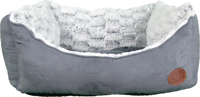 Snug & Cosy Novara Rectangular Dog Bed Charcoal 36"