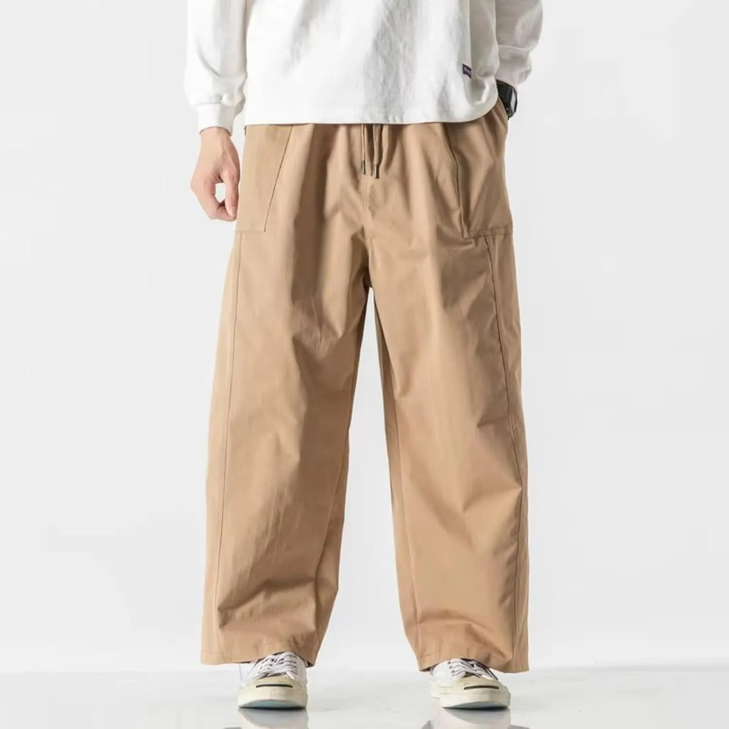 Streetwear Men's Cargo Pants Loose Sweatpants Korean Men Woman Harem Pants Oversized Casual Trousers Male