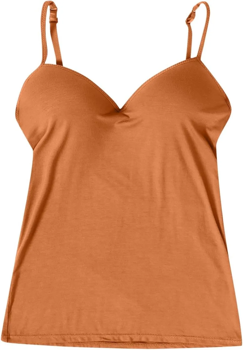 Tank Top for Women with Built in Bra 2025 Summer Slim Sexy Camisole Tops Casual Comfy Yoga Workout Padded Shirts