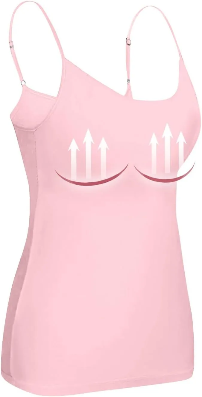 Tank Top for Women with Workout 2025 Adjustable Spaghetti Strap Fitted Camisole