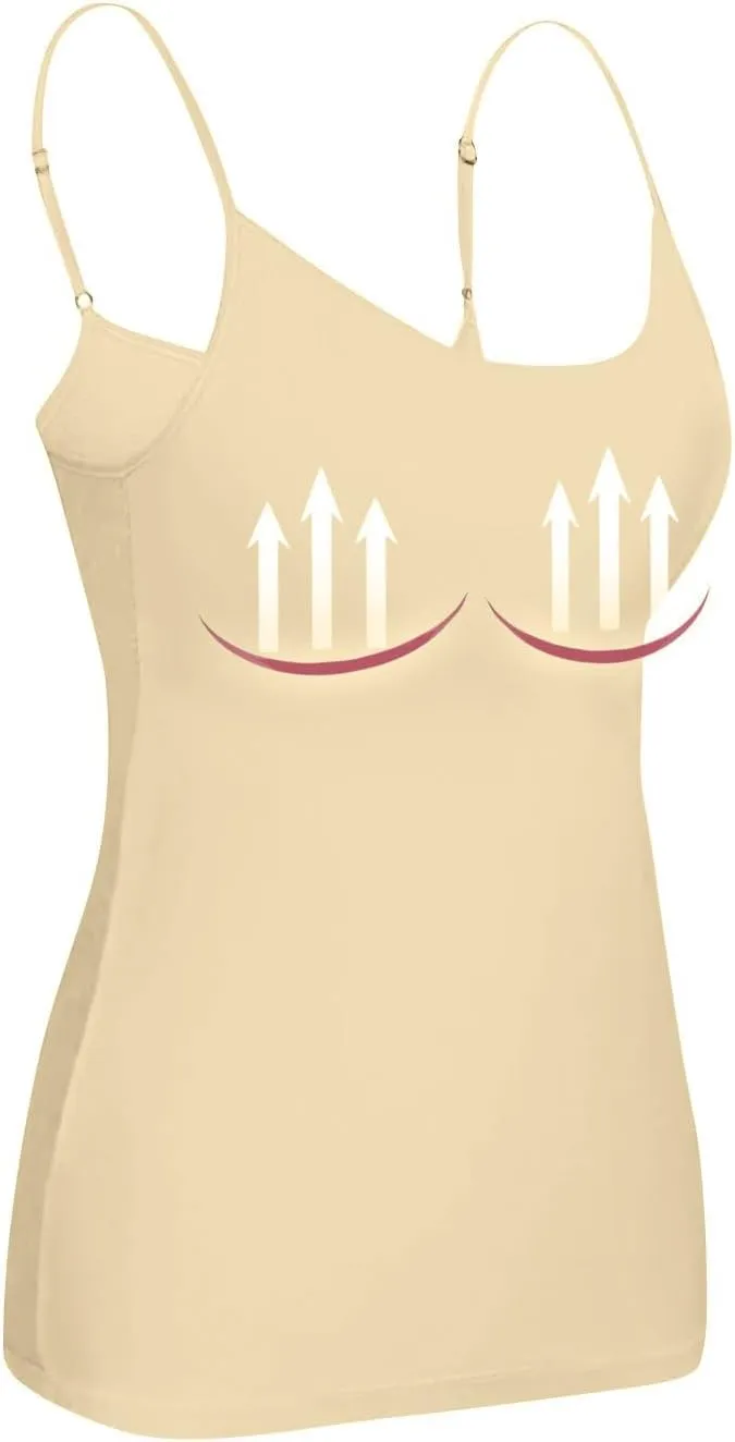 Tank Top for Women with Workout 2025 Adjustable Spaghetti Strap Fitted Camisole