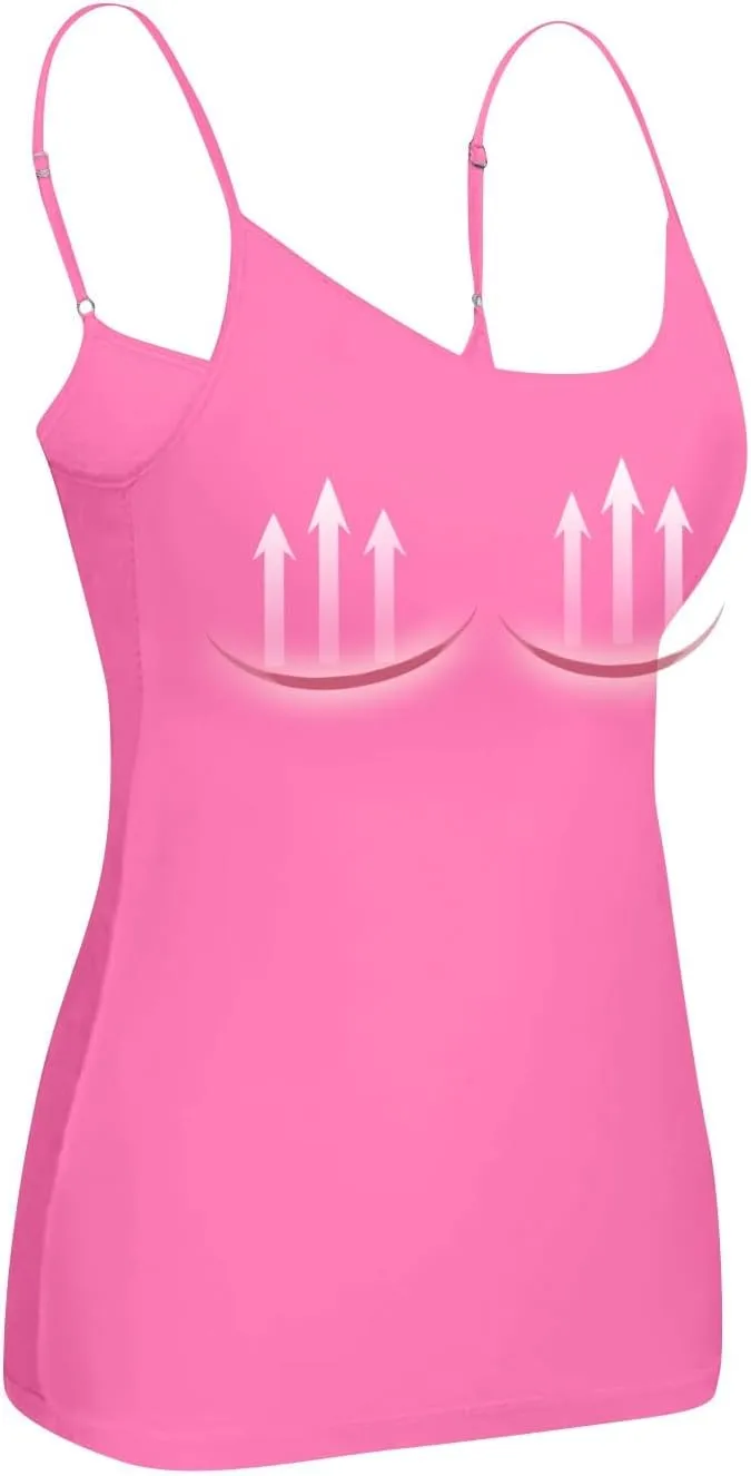 Tank Top for Women with Workout 2025 Adjustable Spaghetti Strap Fitted Camisole
