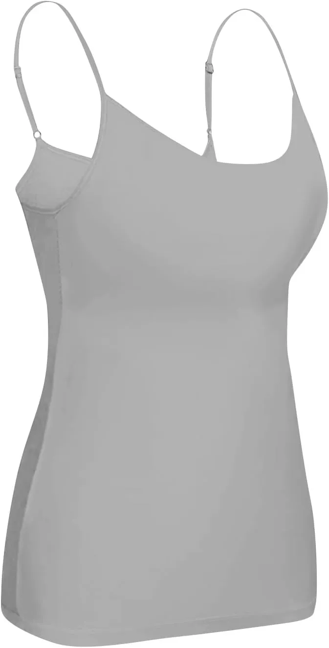 Tank Top Women Athletic Built in Bra Adjustable Spaghetti Strap 2025 Cami Tops Summer Shirts Sleeveless Under Clothes