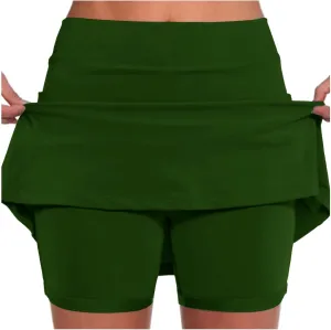Tennis Skirt for Women with Pockets Yoga Shorts High Waisted Athletic Golf Skorts Running Workout Skirts 2 in 1 S-5XL
