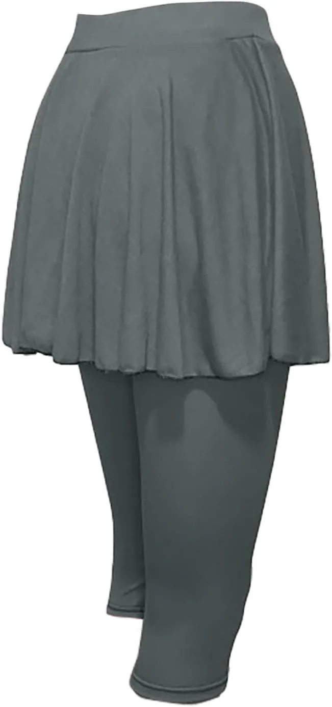 Tennis Skirts for Women Yoga Golf Pants Skorts Womens Capri Leggings with Pockets Skirted Gym Legging with Athletic Skirt