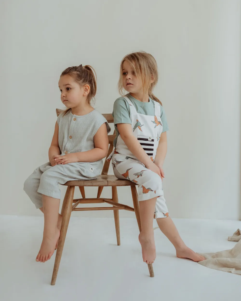 Textured Shortie Dungarees
