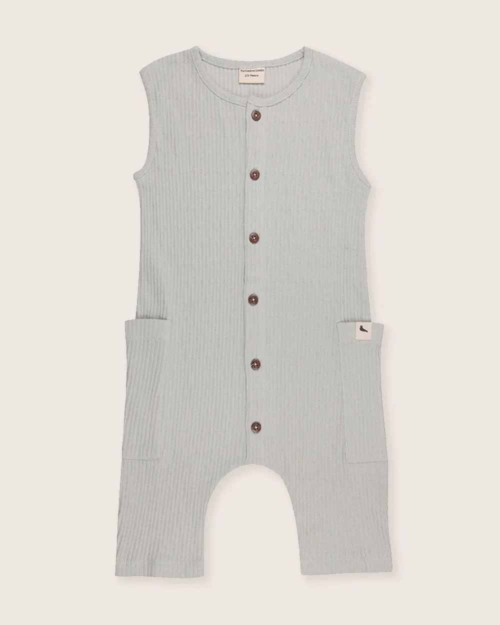 Textured Shortie Dungarees