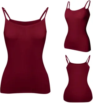 Todays Deals Black Tank Top Built in Bra Tank Tops for Women Spaghetti Strap Padded Camisole Plus Size Sports Bras Tank Tops Shelf Bra Camis