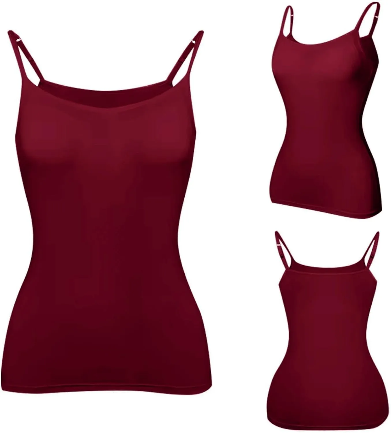 Todays Deals Black Tank Top Built in Bra Tank Tops for Women Spaghetti Strap Padded Camisole Plus Size Sports Bras Tank Tops Shelf Bra Camis