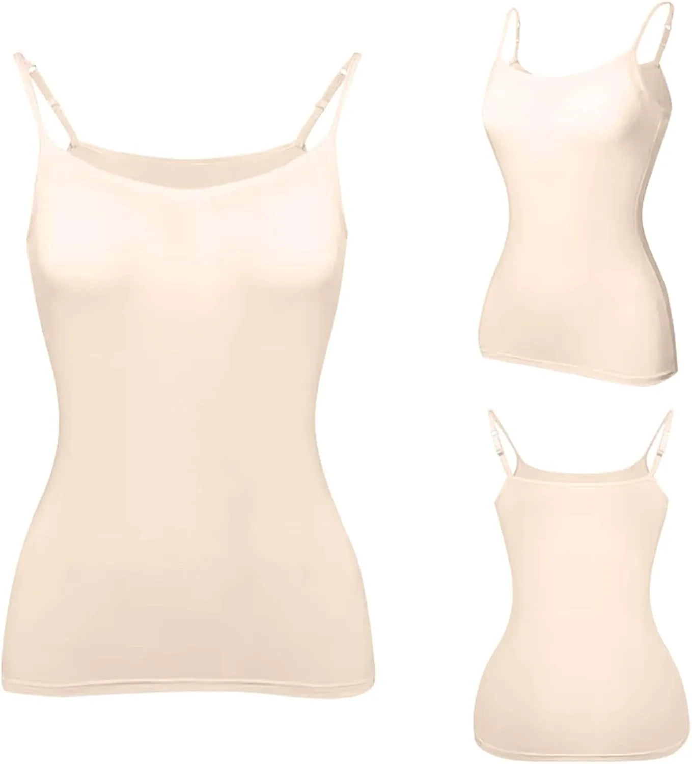 Today's Deals Women's Tanks & Camis Built in Bra Tank Tops for Women Spaghetti Strap Padded Camisole Plus Size Sports Bras Tank Tops Shelf Bra Camis