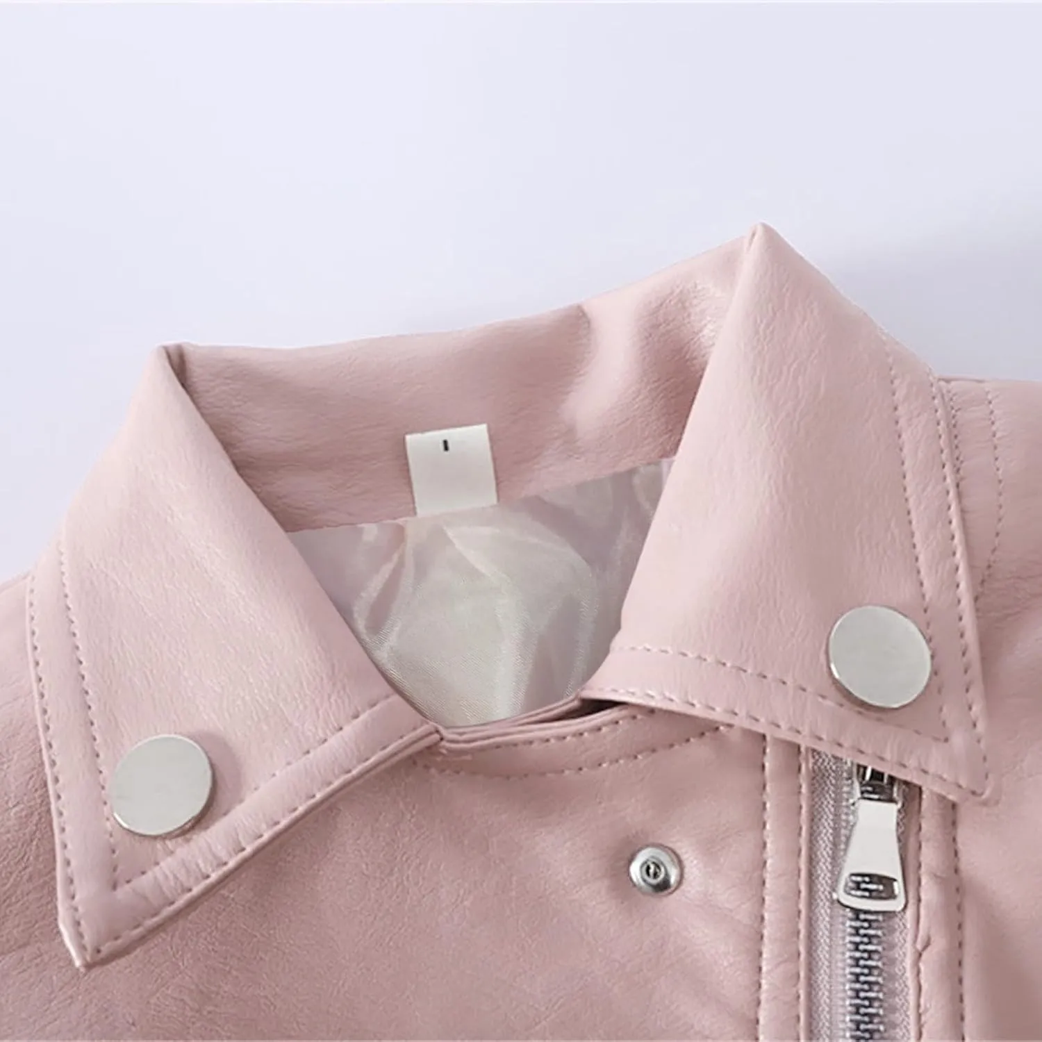 Toddler Girls Faux Leather Jacket Coats for Kids Motorcycle Biker Leather Jackets Outerwear Fall Fashion Clothes