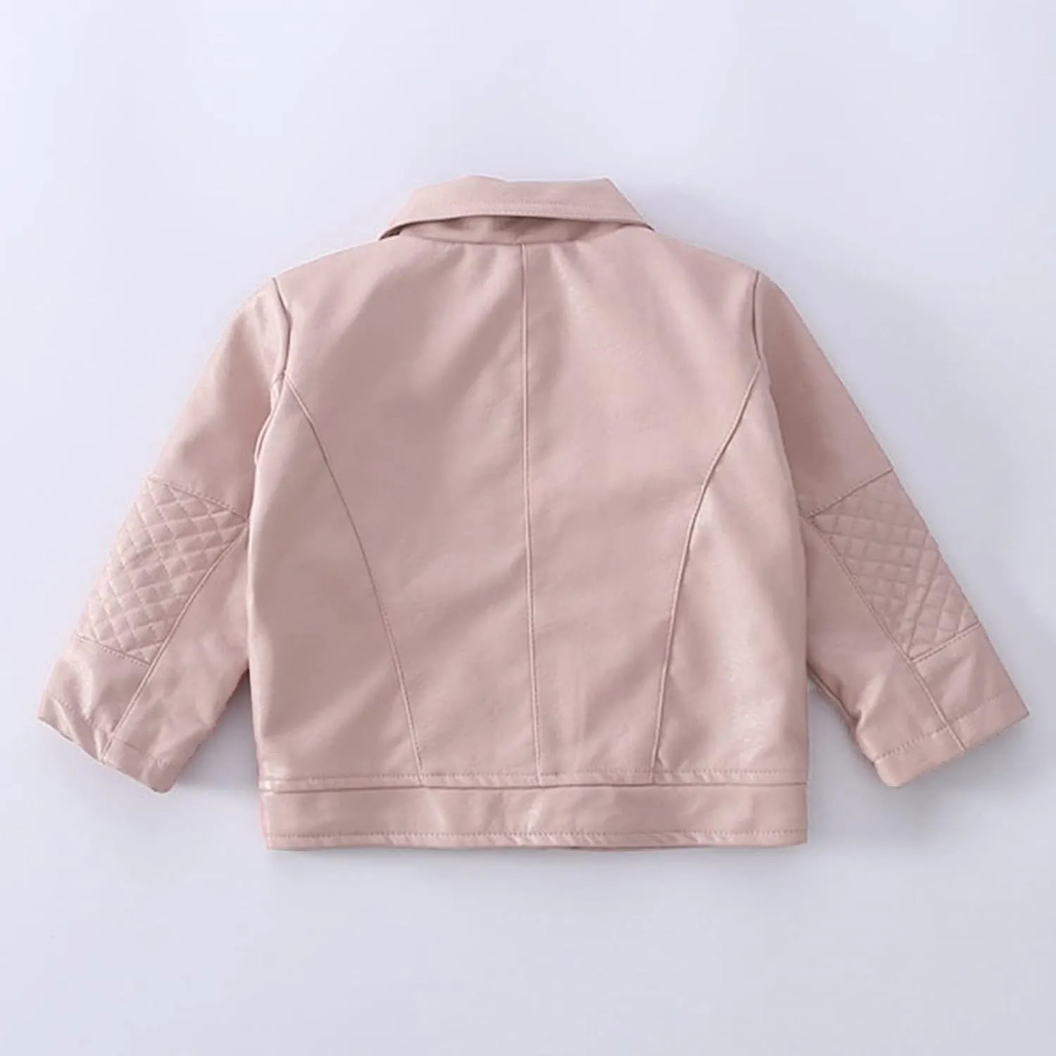 Toddler Girls Faux Leather Jacket Coats for Kids Motorcycle Biker Leather Jackets Outerwear Fall Fashion Clothes