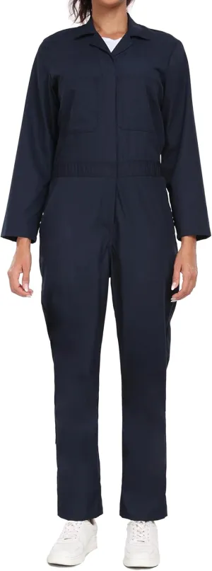 Ubon Women's Lightweight Coverall, Snap-Front Cotton Work Jumpsuit with Multi Pockets