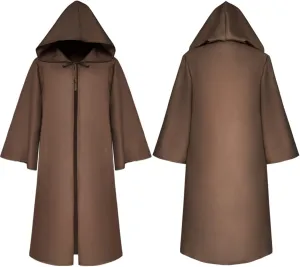 Unisex Halloween COS Costume Masquerade Dress Up Cloak Retro Medieval Hooded Cloak Gothic Clothing Accessories